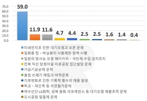 국민이 꼽은 환경문제 1위는 미세먼지