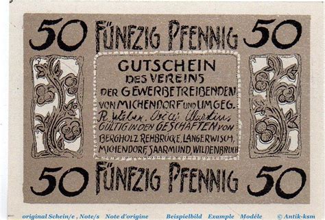 Seriennotgeld Deutschland O D 1921 Notgeld Verein D Gewerbetreibenden