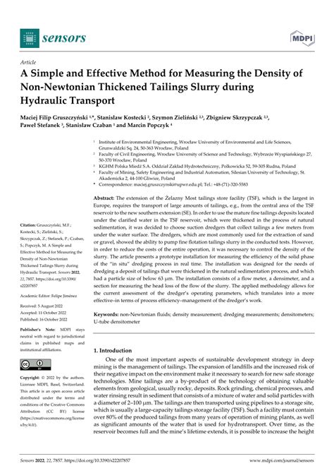 Pdf A Simple And Effective Method For Measuring The Density Of Non