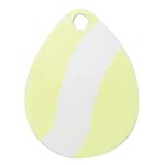 Striped Colorado Spinner Blades Chartreuse White Nickel Back Size