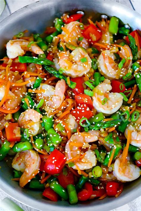 Easy Shrimp Stir Fry With Vegetables Healthy Gf Bowl Of Delicious