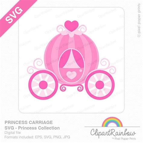 Princess Carriage Svg Carriage Clip Art Princess Svg Cut Files Png File