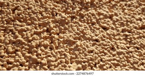 Light Beige Granular Surface Mineral Plaster Stock Photo 2284101031