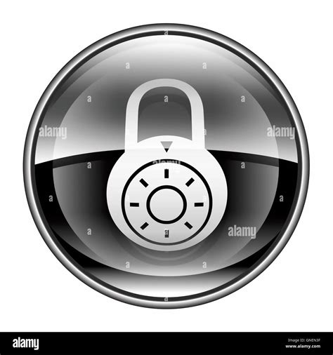 lock  icon black isolated  white background stock photo alamy