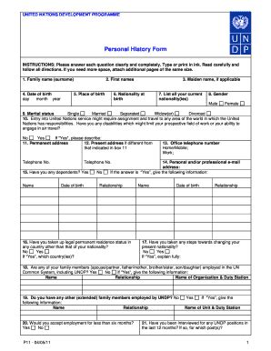 Personal History Statement Form Pcg Fill Online Printable Fillable