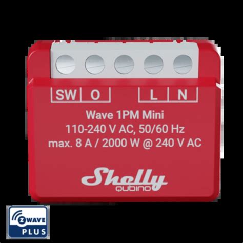 Shelly Qubino Wave Pm Mini Rel Medi O Energia Z Wave