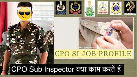 Cpo Si Job Profile Ssc Cpo Si Capf Youtube