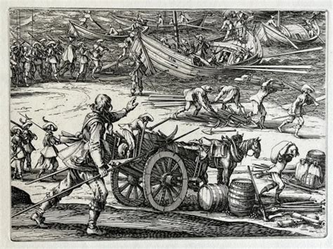 JACQUES CALLOT GRAVURE Eau Forte Etching Le Siège De Lîle De Ré