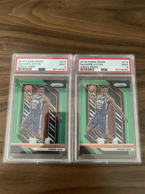 Deandre Ayton 2018 Prizm Green RC PSA Mint 9 Lot Of 2 EBay