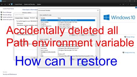 Restore Path Variable Windows Printable Forms Free Online