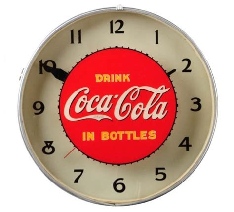 Large Drink Coca Cola Lighted Clock Value Price Guide