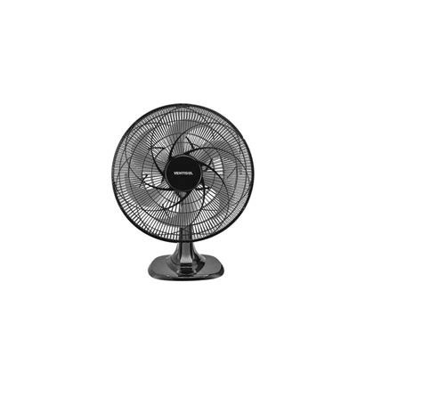 Ventilador de Mesa Turbo Preto 30cm 6 Pás Oscilante VENTISOL