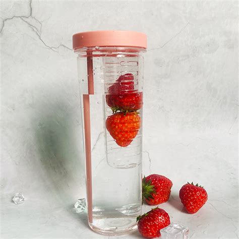 Plastic Water Bottle with Straw Cute Water Bottle with Fold-able Straw ...