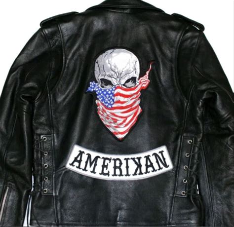 Skull American Flag Bandana Amerikan Bottom Rocker Motorcycle Back