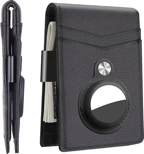 Hawanik Mens Slim Bifold Wallet With Integrated Case Holder For Airtag