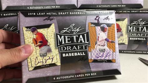 Opening Hobby Box Of My Case Of Leaf Draft Metal Baseball Cards