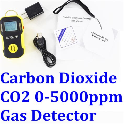 Co2 Carbon Dioxide Portable Gas Detector Usb Rechargeable Water Dust Explosion Proof 0 5000ppm