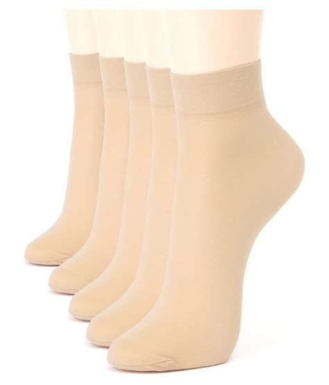 Tahiro Beige Cotton Ankle Length Socks Pack Of Buy Online At Low