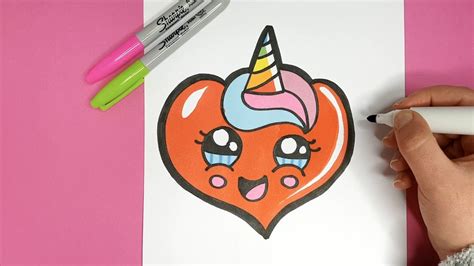 KAWAII EINHORN HERZ EMOJI MALEN EINFACH UND SÜß YouTube