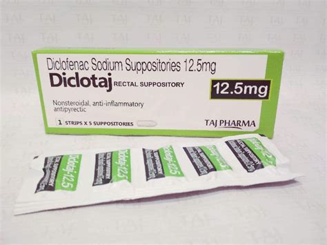 Diclofenac Sodium Suppositories 12 5mg Dicotaj 12 5 At Rs 50 Pack