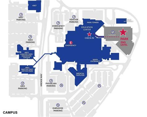 Louisville hospital map - Map of Louisville hospital (Kentucky USA)