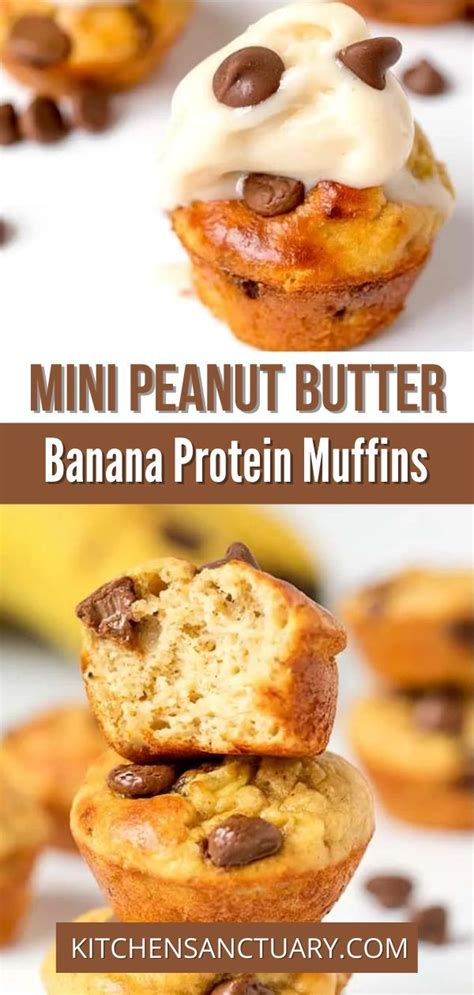 Mini Peanut Butter Banana Protein Muffins Banana Protein Muffins