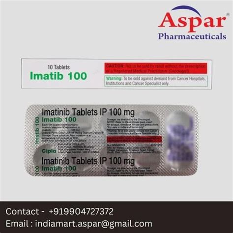 Imatib Imatinib Mesylate 100mg Tablet Cipla Ltd At Rs 274 Stripe In Surat