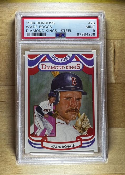 1984 DONRUSS 26 WADE BOGGS DIAMOND KINGS PSA 9 Mint Boston Red Sox