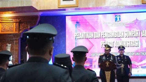 Kakanwil Kemenkumham Jateng Lantik 35 Pejabat Administrasi