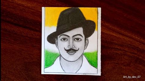 Bhagat Singh Drawing Step By Step How To Draw Bhagat Singh YouTube