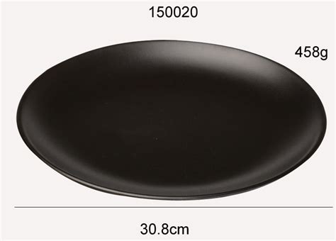 Assiette Plateau Repas L Plateau Rond En M Lamine Noire Assiettes