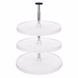 Rev A Shelf Full Circle Two Shelf Lazy Susan Set 3072 Series White