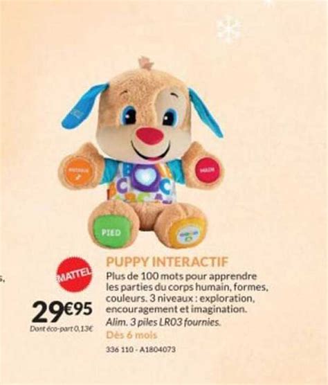 Promo Puppy Interactif Chez Jouets Sajou Icatalogue Fr