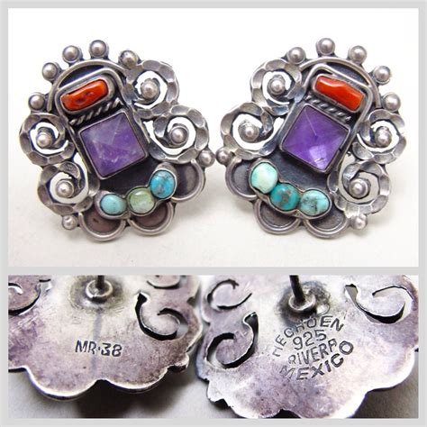 Rivera Vintage Mexican Sterling Silver Matl Earrings Available On