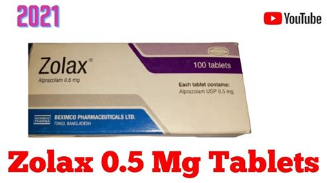 Zolax 05 Mg Tablets Full Details In Bangla Review Youtube