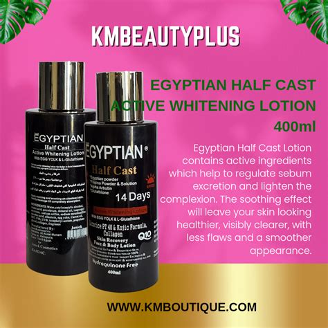 EGYPTIAN HALF CAST ACTIVE WHITENING LOTION 400ml KM Boutiques