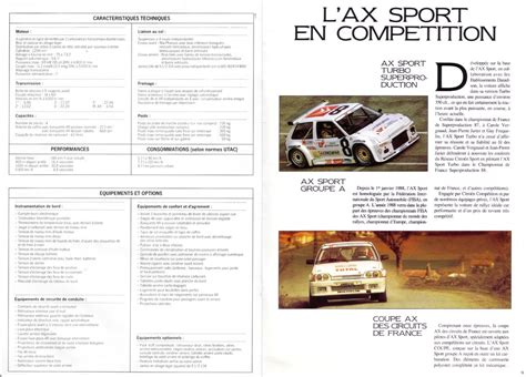 1988 French Citroën AX Sport French brochure brochure