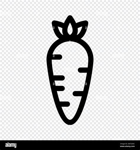 Carrot Icon Outline Carrot Vector Icon For Web Design Isolated