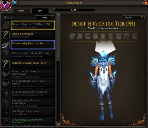 A Preview Of Demon Hunter Primalist Tier Sets In Dragonflight News