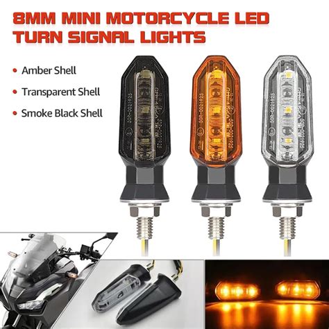 Motosiklet D N Sinyalleri Klar 8mm 12V LED D N Sinyalleri I K Evrensel