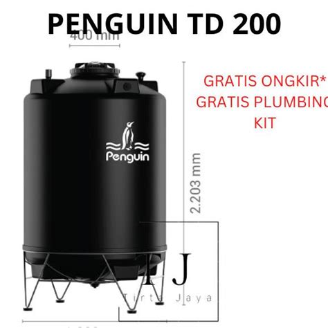 Jual Produk Unggulan PENGUIN TANDON AIR TD 200 2000 Liter Tandon Kuras