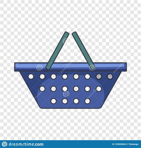 Cone Azul Do Cesto De Compras Estilo Dos Desenhos Animados Ilustra O