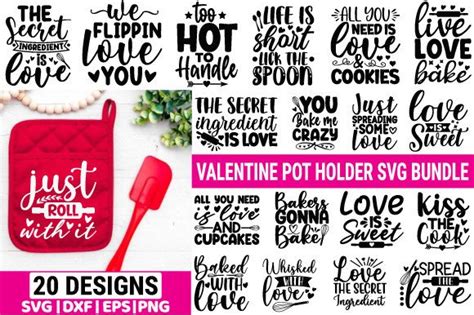 Valentine Pot Holder Svg Bundle Graphic By Design Store Creative