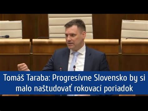 Tom Taraba Progres Vne Slovensko By Si Malo Na Tudova Rokovac