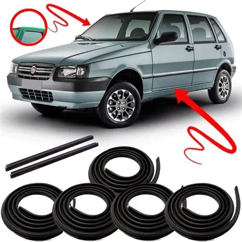 Kit Borrachas Portas Mala E Friso De Teto Fiat Uno Portas