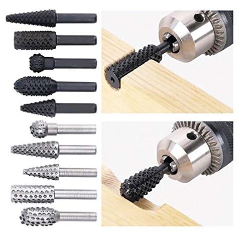 High Speed Steel Rotary Files Burr Drill Rotating Thorn Head 5pcs Set