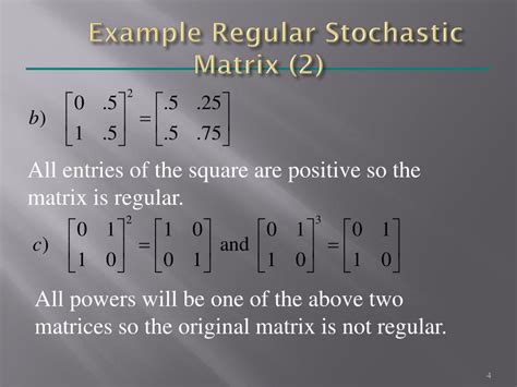 PPT 8 2 Regular Stochastic Matrices PowerPoint Presentation Free