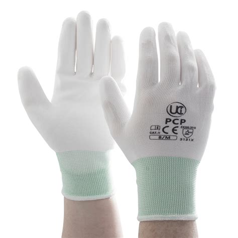 Pu Coated Pcp White Precision Handling Gloves Pcp Wh Safetygloves Co Uk