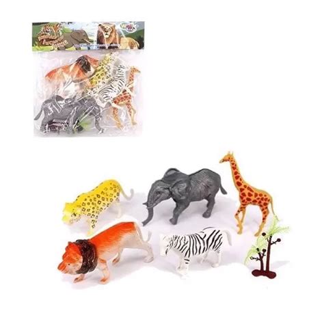 Kit Animais Selvagens Safari Miniaturas De Pl Stico Brinquedos