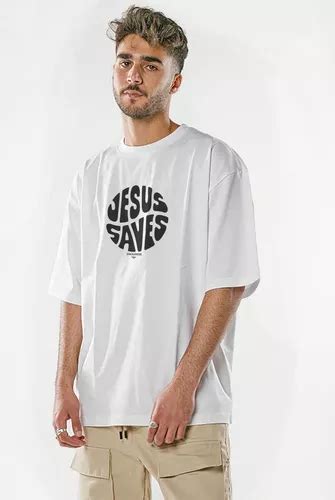 Camiseta Jesus Saves M 2 Oversize Streetwear Gospel Cristã